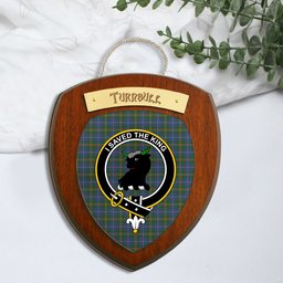 ScotsTee Shop Scottish Turnbull Hunting Clan Crest Scottish Tartan Wooden Wall Plaque