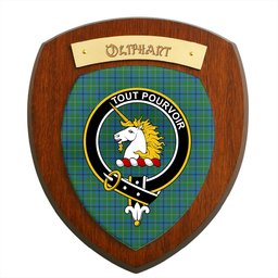 ScotsTee Shop Scottish Oliphant Ancient Clan Clan Crest Scottish Tartan Wooden Wall Plaque
