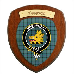 ScotsTee Shop Scottish Thomson Ancient Clan Crest Scottish Tartan Wooden Wall Plaque