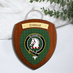 ScotsTee Shop Scottish Dunbar Hunting Clan Crest Scottish Tartan Wooden Wall Plaque
