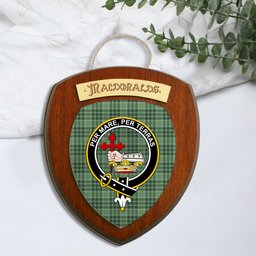 ScotsTee Shop Scottish MacDonald Lord of the Isles Hunting SC Clan Crest Scottish Tartan Wooden Wall Plaque