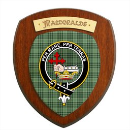 ScotsTee Shop Scottish MacDonald Lord of the Isles Hunting SC Clan Crest Scottish Tartan Wooden Wall Plaque