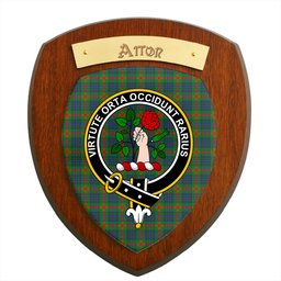 ScotsTee Shop Scottish Aiton SC Clan Crest Scottish Tartan Wooden Wall Plaque