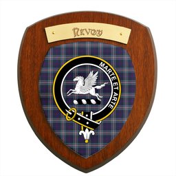ScotsTee Shop Scottish Nevoy Clan Crest Scottish Tartan Wooden Wall Plaque