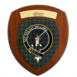 ScotsTee Shop Scottish Gunn Clan Crest Scottish Tartan Wooden Wall Plaque
