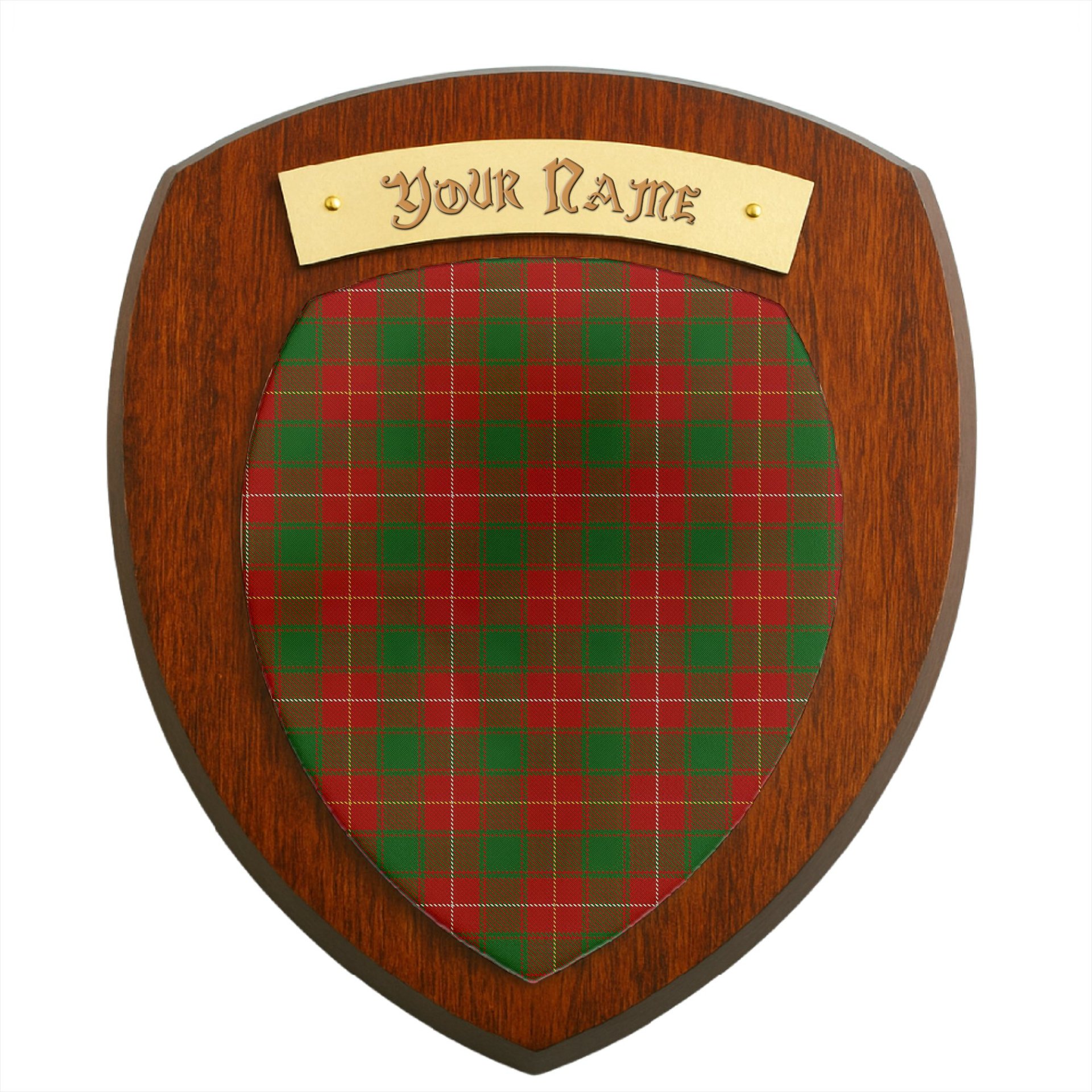 ScotsTee Shop Scottish MacPhee Clan Tartan Wooden Wall Plaque Personalize with Your Name