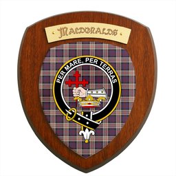 ScotsTee Shop Scottish MacDonald Pattern of Plaids Clan Crest Scottish Tartan Wooden Wall Plaque