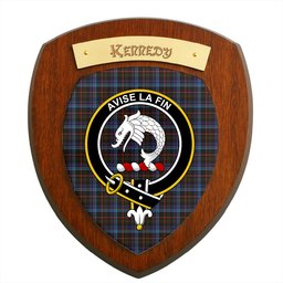ScotsTee Shop Scottish Kennedy Irish Clan Crest Scottish Tartan Wooden Wall Plaque