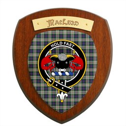 ScotsTee Shop Scottish MacLeod of California Clan Crest Scottish Tartan Wooden Wall Plaque