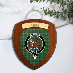 ScotsTee Shop Scottish Innes Hunting Clan Crest Scottish Tartan Wooden Wall Plaque