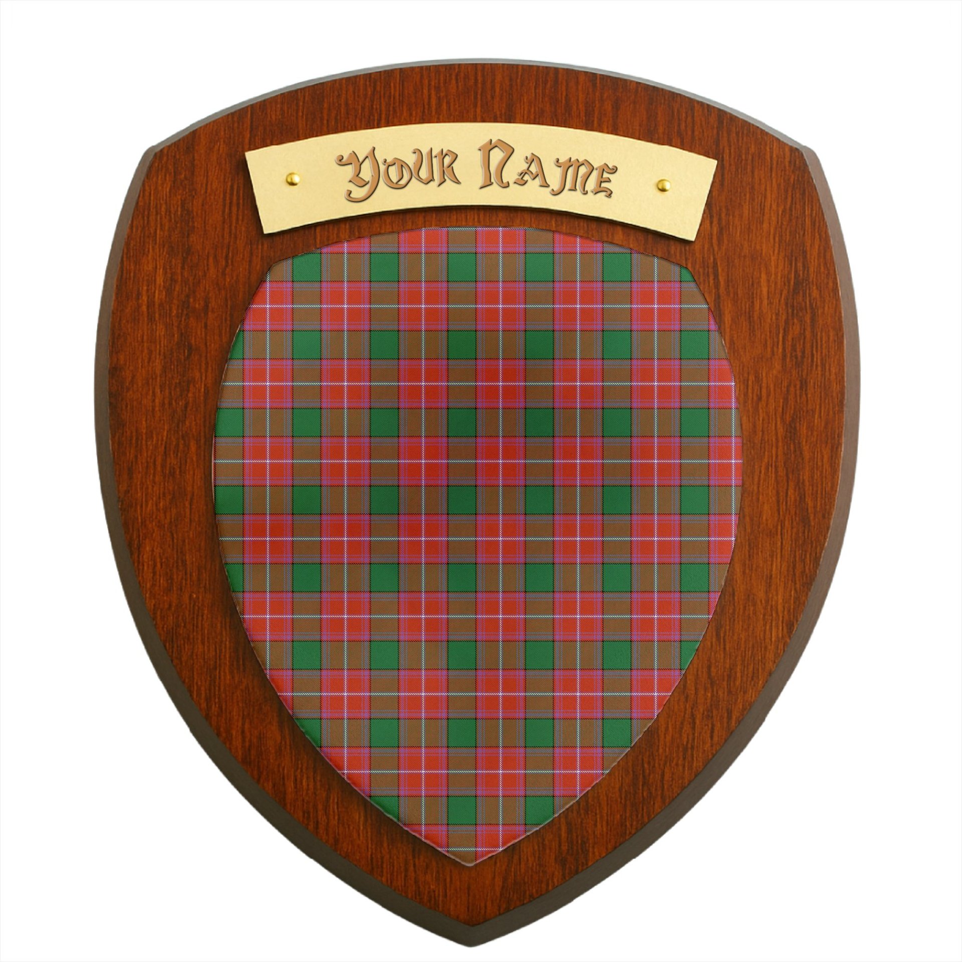 ScotsTee Shop Scottish Rattray Ancient Clan Tartan Wooden Wall Plaque Personalize with Your Name