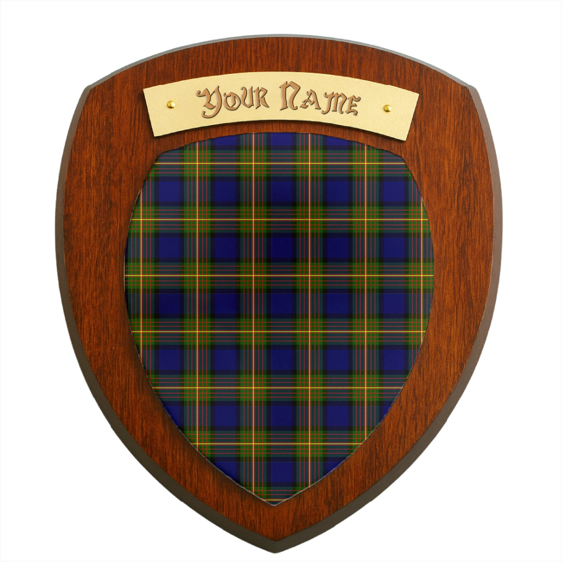 ScotsTee Shop Scottish Muir Clan Tartan Wooden Wall Plaque Personalize with Your Name