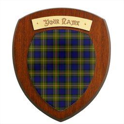 ScotsTee Shop Scottish Muir Clan Tartan Wooden Wall Plaque Personalize with Your Name