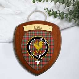 ScotsTee Shop Scottish Lyle Clan Crest Scottish Tartan Wooden Wall Plaque