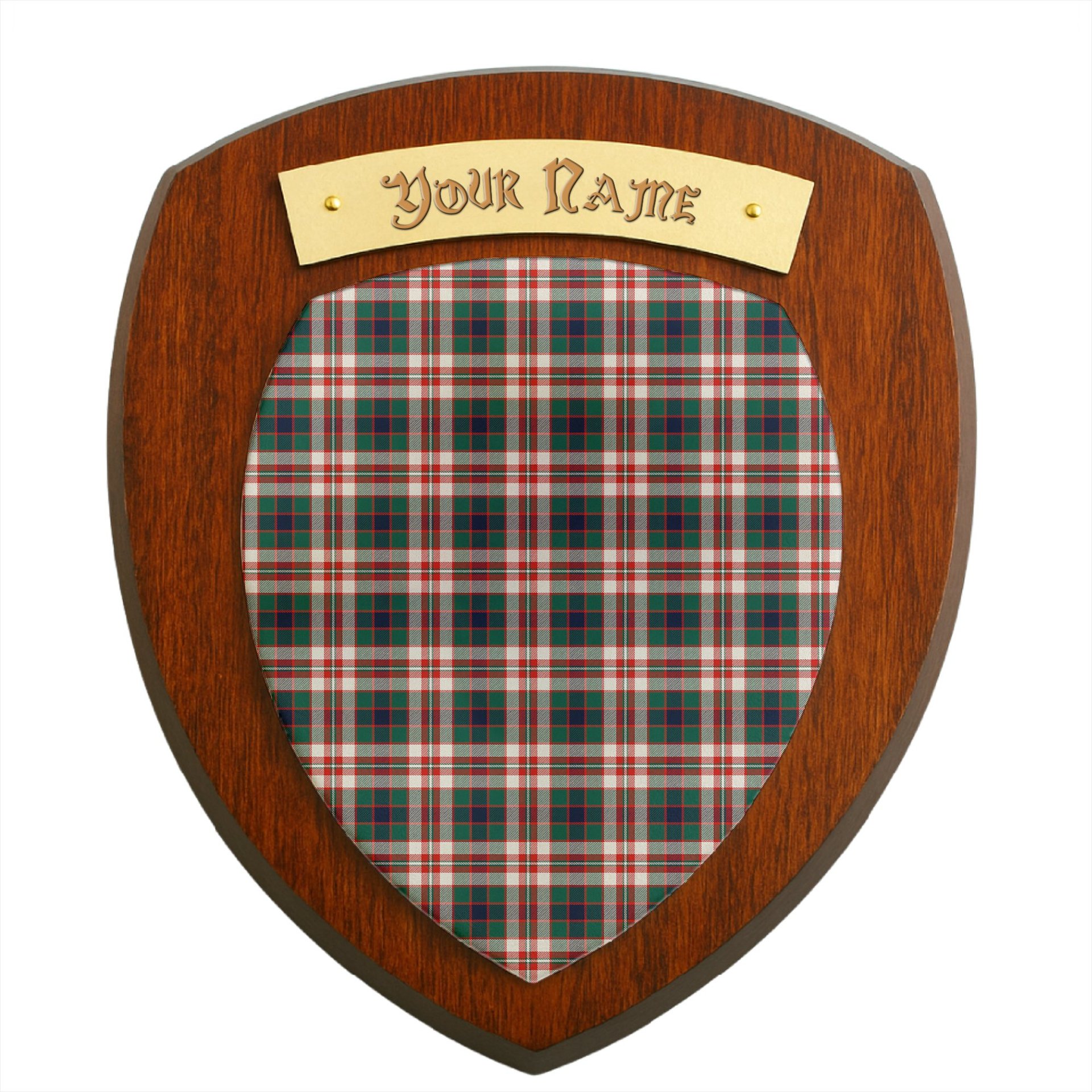 ScotsTee Shop Scottish Robertson Dress Modern Clan Tartan Wooden Wall Plaque Personalize with Your Name