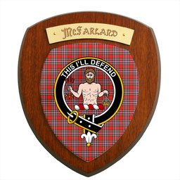 ScotsTee Shop Scottish McFarland Modern Clan Crest Scottish Tartan Wooden Wall Plaque