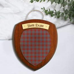 ScotsTee Shop Scottish McFarland Red Clan Tartan Wooden Wall Plaque Personalize with Your Name