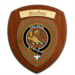 ScotsTee Shop Scottish MacPhee Ancient Clan Crest Scottish Tartan Wooden Wall Plaque