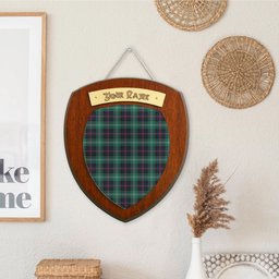ScotsTee Shop Scottish Sutherland Old Modern Clan Tartan Wooden Wall Plaque Personalize with Your Name