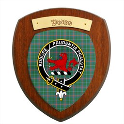 ScotsTee Shop Scottish Young Ancient Clan Clan Crest Scottish Tartan Wooden Wall Plaque