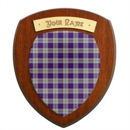 ScotsTee Shop Scottish MacRae Dress Purple 1 Clan Tartan Wooden Wall Plaque Personalize with Your Name