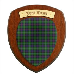 ScotsTee Shop Scottish Sutherland Clan Tartan Wooden Wall Plaque Personalize with Your Name