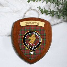 ScotsTee Shop Scottish Fullerton Clan Crest Scottish Tartan Wooden Wall Plaque