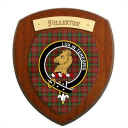 ScotsTee Shop Scottish Fullerton Clan Crest Scottish Tartan Wooden Wall Plaque