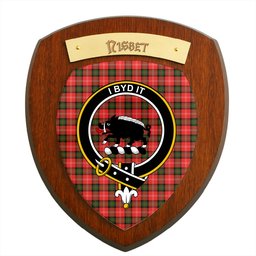 ScotsTee Shop Scottish Nisbet Modern Clan Crest Scottish Tartan Wooden Wall Plaque