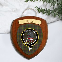 ScotsTee Shop Scottish Hall Clan Crest Scottish Tartan Wooden Wall Plaque