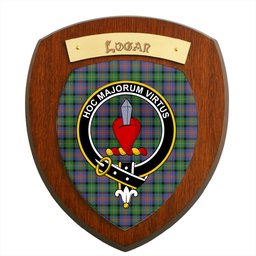 ScotsTee Shop Scottish Logan Ancient Clan Crest Scottish Tartan Wooden Wall Plaque