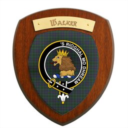 ScotsTee Shop Scottish Walker Hunting Clan Crest Scottish Tartan Wooden Wall Plaque