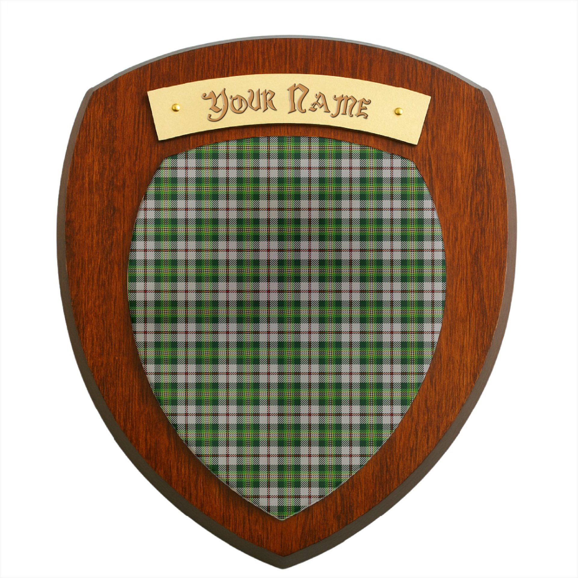 ScotsTee Shop Scottish Madewell Dress Clan Tartan Wooden Wall Plaque Personalize with Your Name