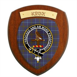 ScotsTee Shop Scottish Knox 2 Clan Crest Scottish Tartan Wooden Wall Plaque