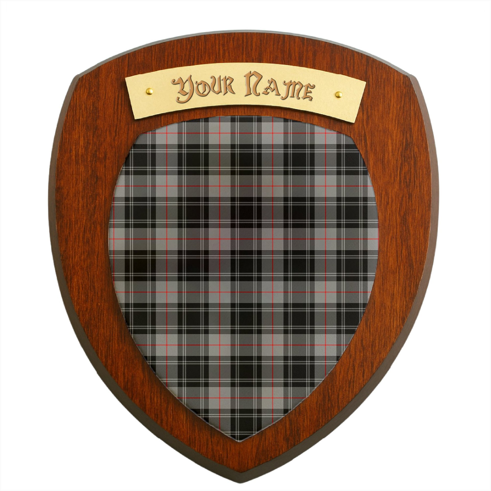 ScotsTee Shop Scottish Moffat Modern SC Clan Tartan Wooden Wall Plaque Personalize with Your Name