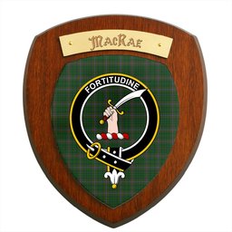 ScotsTee Shop Scottish MacRae Clan Crest Scottish Tartan Wooden Wall Plaque
