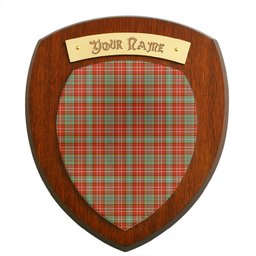 ScotsTee Shop Scottish Ogilvie (Ogilvy) Ancient Clan Tartan Wooden Wall Plaque Personalize with Your Name