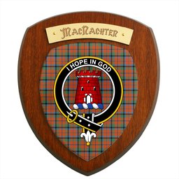 ScotsTee Shop Scottish MacNachten Ancient Clan Crest Scottish Tartan Wooden Wall Plaque