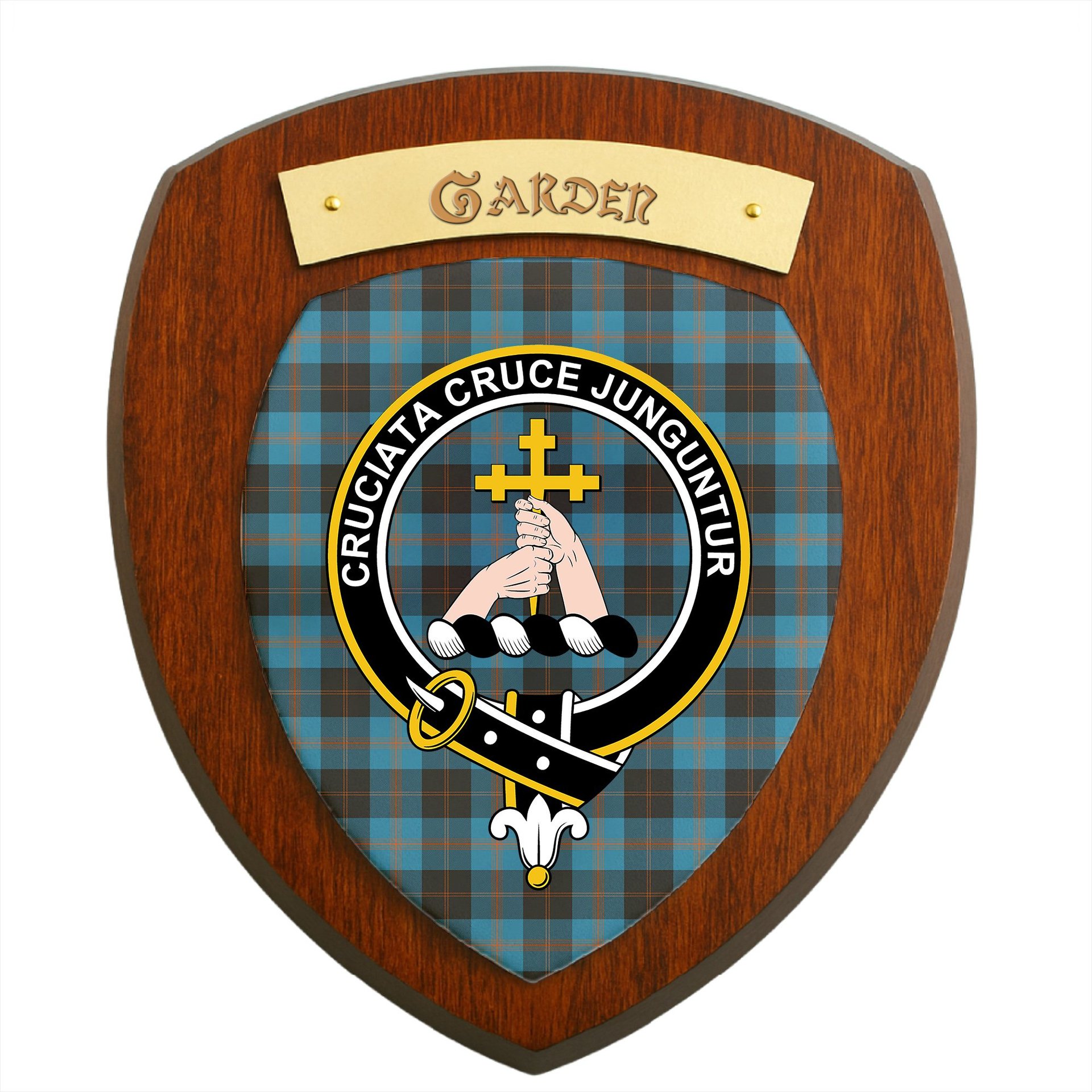 ScotsTee Shop Scottish Garden Clan Crest Scottish Tartan Wooden Wall Plaque