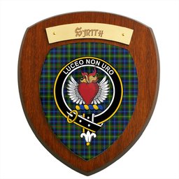 ScotsTee Shop Scottish Smith Modern Clan Crest Scottish Tartan Wooden Wall Plaque