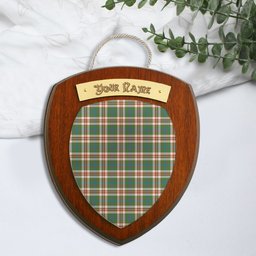 ScotsTee Shop Scottish Robertson Dress Ancient Clan Tartan Wooden Wall Plaque Personalize with Your Name