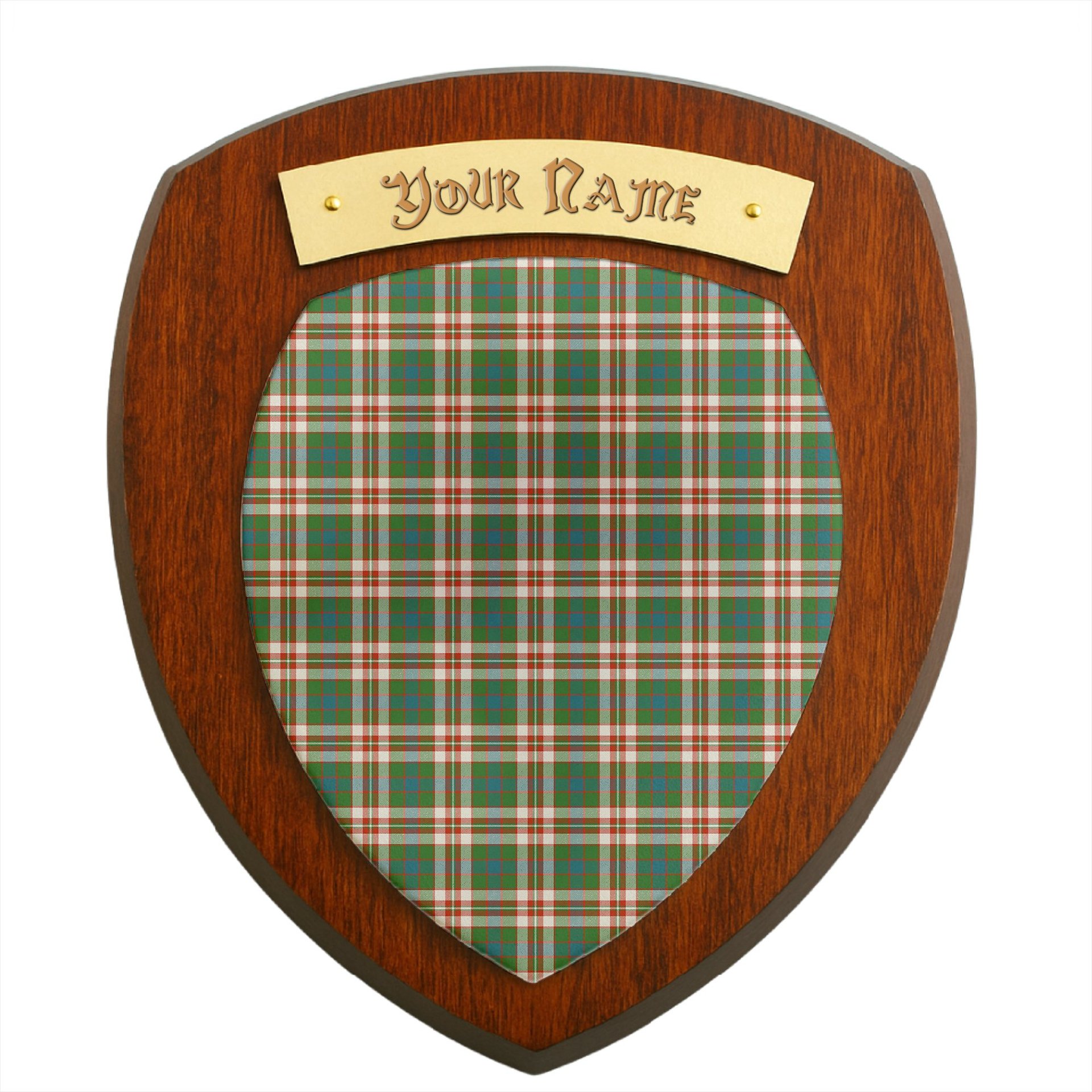 ScotsTee Shop Scottish Robertson Dress Ancient Clan Tartan Wooden Wall Plaque Personalize with Your Name
