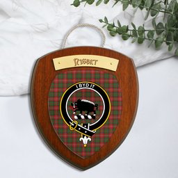 ScotsTee Shop Scottish Nisbet Clan Crest Scottish Tartan Wooden Wall Plaque