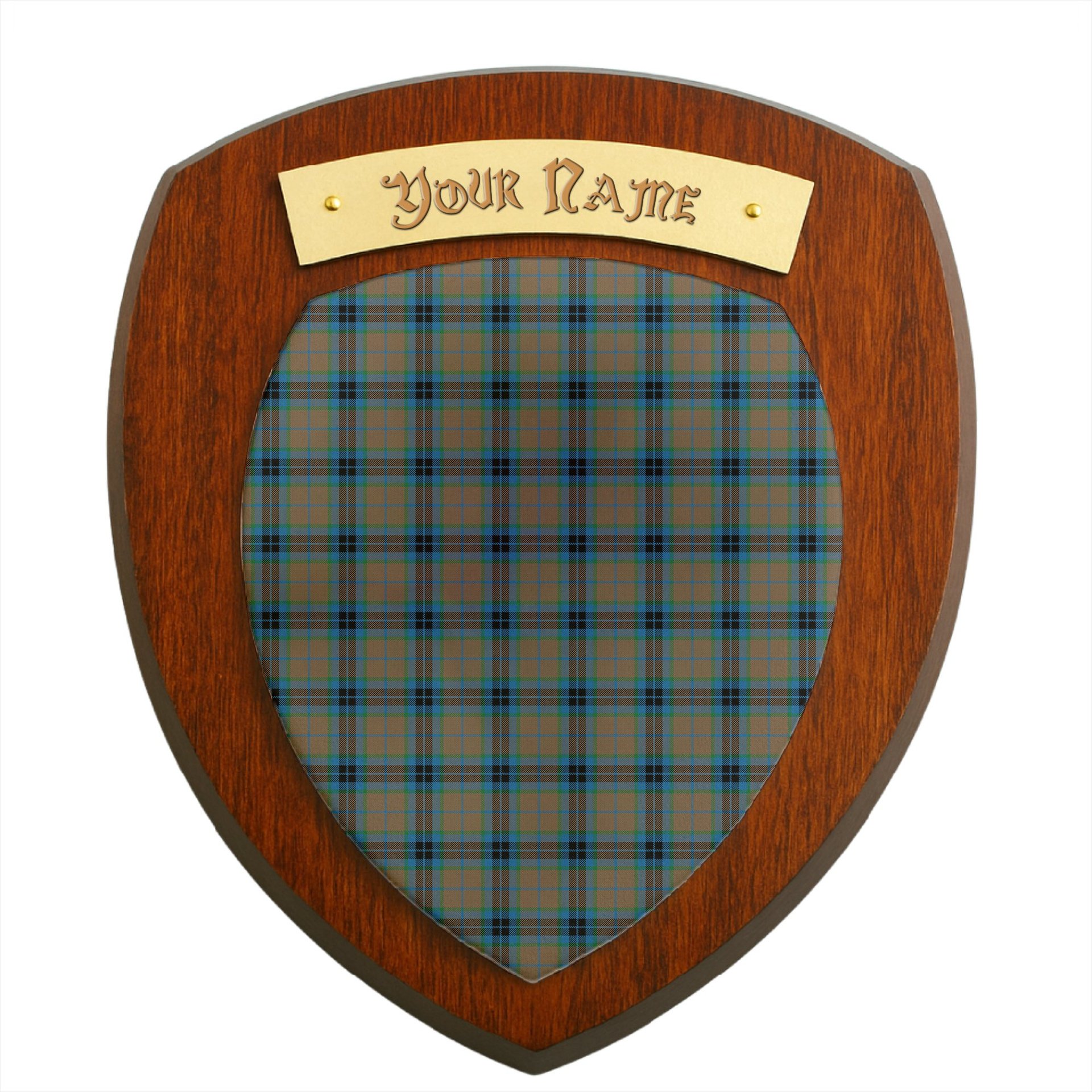 ScotsTee Shop Scottish Thomson Hunting Ancient Clan Tartan Wooden Wall Plaque Personalize with Your Name