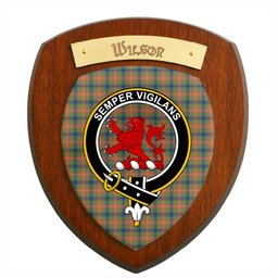 ScotsTee Shop Scottish Wilson Ancient Clan Crest Scottish Tartan Wooden Wall Plaque