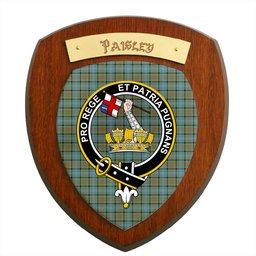 ScotsTee Shop Scottish Paisley District Clan Crest Scottish Tartan Wooden Wall Plaque
