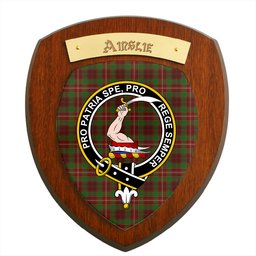 ScotsTee Shop Scottish Ainslie 2 Clan Crest Scottish Tartan Wooden Wall Plaque