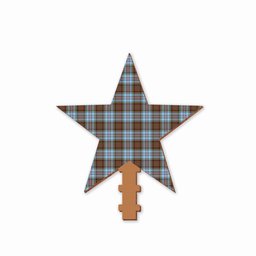ScotsTee Shop Scottish Anderson Ancient Tartan Wooden Christmas Tree Topper