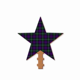 ScotsTee Shop Scottish Baillie Highland Society Tartan Wooden Christmas Tree Topper