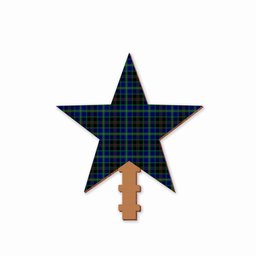 ScotsTee Shop Scottish Colgan Tartan Wooden Christmas Tree Topper
